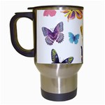 Bright Butterflies 2 Travel Mug (White)