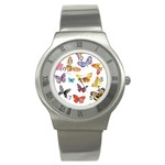 Bright Butterflies 2 Stainless Steel Watch