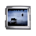 Moose in Peaceful Waters Mega Link Italian Charm (18mm)