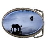 Moose in Peaceful Waters Belt Buckle