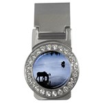 Moose in Peaceful Waters Money Clip (CZ)