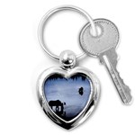 Moose in Peaceful Waters Key Chain (Heart)