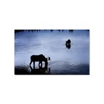 Moose in Peaceful Waters Sticker (Rectangular)