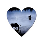 Moose in Peaceful Waters Magnet (Heart)