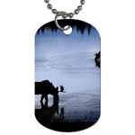 Moose in Peaceful Waters Dog Tag (One Side)