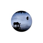 Moose in Peaceful Waters Golf Ball Marker