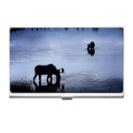 Moose in Peaceful Waters Business Card Holder