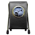 Moose in Peaceful Waters Pen Holder Desk Clock