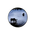 Moose in Peaceful Waters Hat Clip Ball Marker