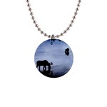 Moose in Peaceful Waters 1  Button Necklace