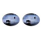 Moose in Peaceful Waters Cufflinks (Oval)