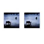 Moose in Peaceful Waters Cufflinks (Square)