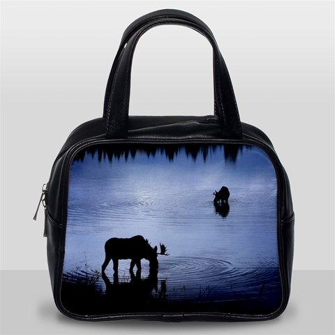 Moose in Peaceful Waters Classic Handbag (One Side) from ArtsNow.com Front