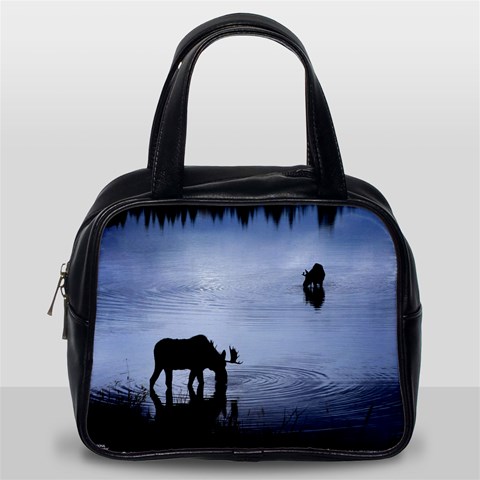 Moose in Peaceful Waters Classic Handbag (Two Sides) from ArtsNow.com Back