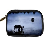 Moose in Peaceful Waters Digital Camera Leather Case