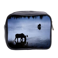 Moose in Peaceful Waters Mini Toiletries Bag (Two Sides) from ArtsNow.com Back