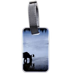 Moose in Peaceful Waters Luggage Tag (two sides) from ArtsNow.com Back