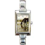 Horse in the Water Rectangular Italian Charm Watch