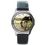 Horse in the Water Round Metal Watch