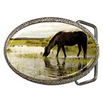 Horse in the Water Belt Buckle