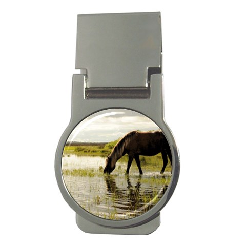 Horse in the Water Money Clip (Round) from ArtsNow.com Front