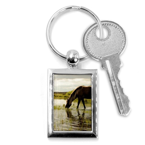 Horse in the Water Key Chain (Rectangle) from ArtsNow.com Front