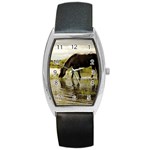 Horse in the Water Barrel Style Metal Watch