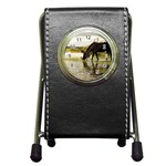 Horse in the Water Pen Holder Desk Clock