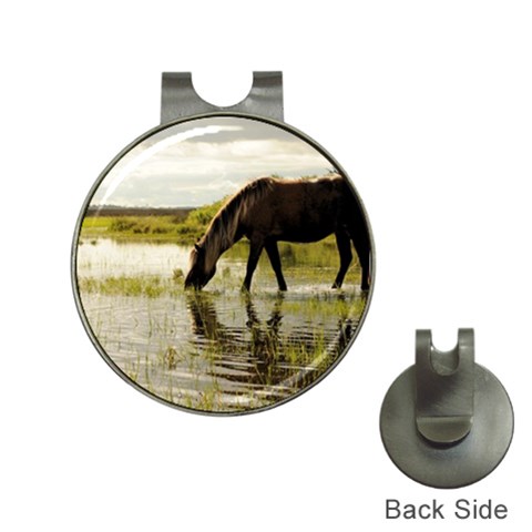 Horse in the Water Golf Ball Marker Hat Clip from ArtsNow.com Front