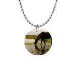 Horse in the Water 1  Button Necklace