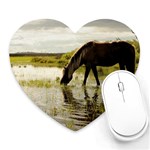 Horse in the Water Mousepad (Heart)