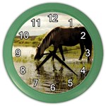 Horse in the Water Color Wall Clock