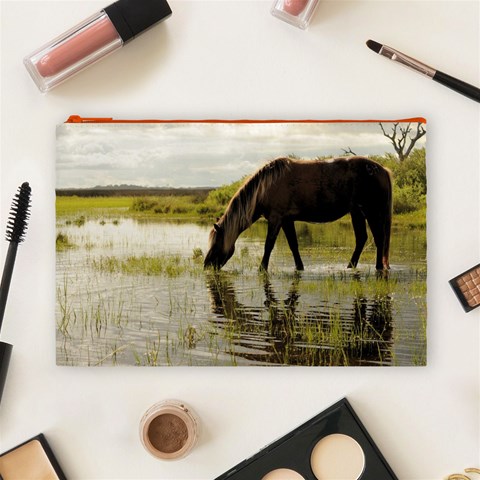 Horse in the Water Cosmetic Bag (Large) from ArtsNow.com Front