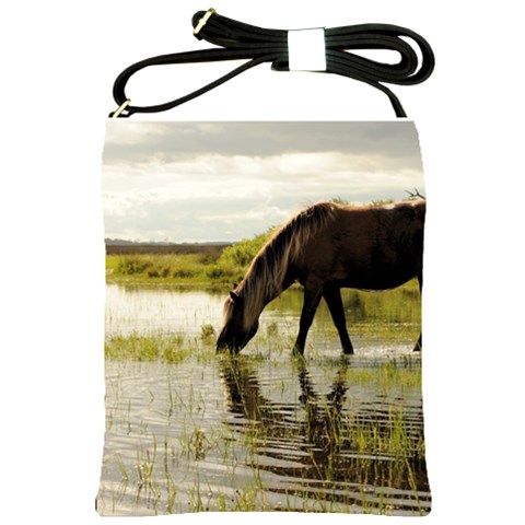 Horse in the Water Shoulder Sling Bag from ArtsNow.com Front