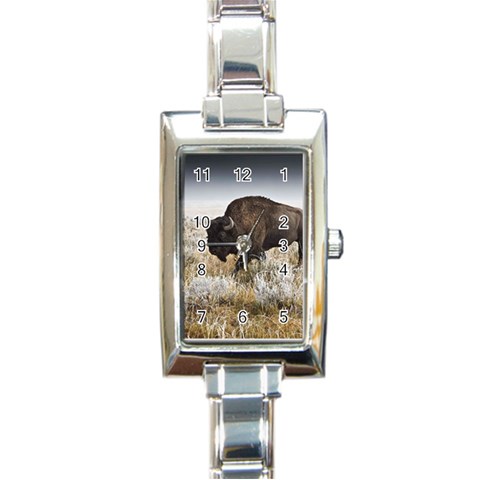 Buffalo Rectangular Italian Charm Watch from ArtsNow.com Front