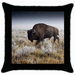 Buffalo Throw Pillow Case (Black)