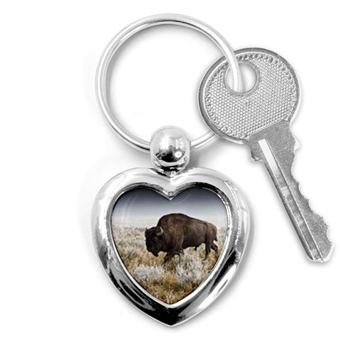 Buffalo Key Chain (Heart) from ArtsNow.com Front