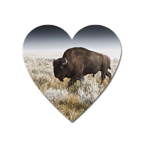 Buffalo Magnet (Heart) from ArtsNow.com Front