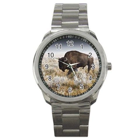 Buffalo Sport Metal Watch from ArtsNow.com Front