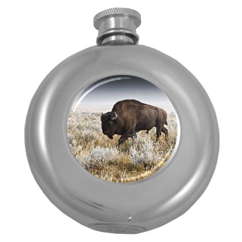 Buffalo Hip Flask (5 oz) from ArtsNow.com Front