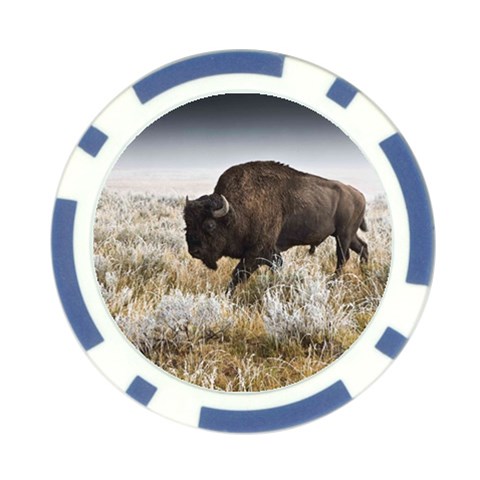 Buffalo Poker Chip Card Guard from ArtsNow.com Back