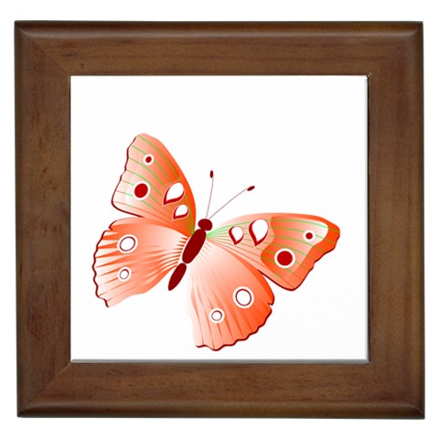 Red Butterfly Framed Tile from ArtsNow.com Front