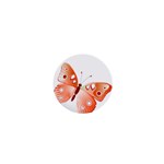 Red Butterfly 1  Mini Button