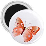 Red Butterfly 3  Magnet