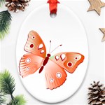 Red Butterfly Ornament (Oval)