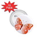 Red Butterfly 1.75  Button (10 pack) 