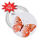 Red Butterfly 2.25  Button (10 pack)