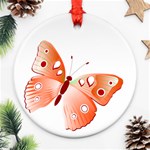 Red Butterfly Round Ornament (Two Sides)