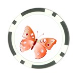 Red Butterfly Poker Chip Card Guard