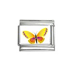 Yellow and Purple Butterfly Italian Charm (9mm)